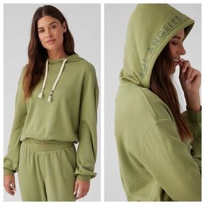 Sol Angeles | NWOT Billow Crop Hoodie | Green | XL